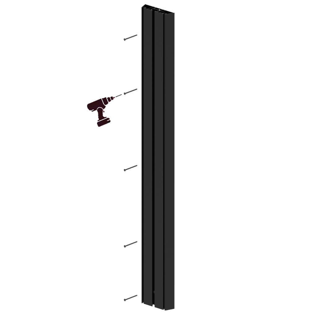 Stabile Montage deines EISENHORNS an jeder Wand 3 EISENHORN Saeule Bohrungen Montage
