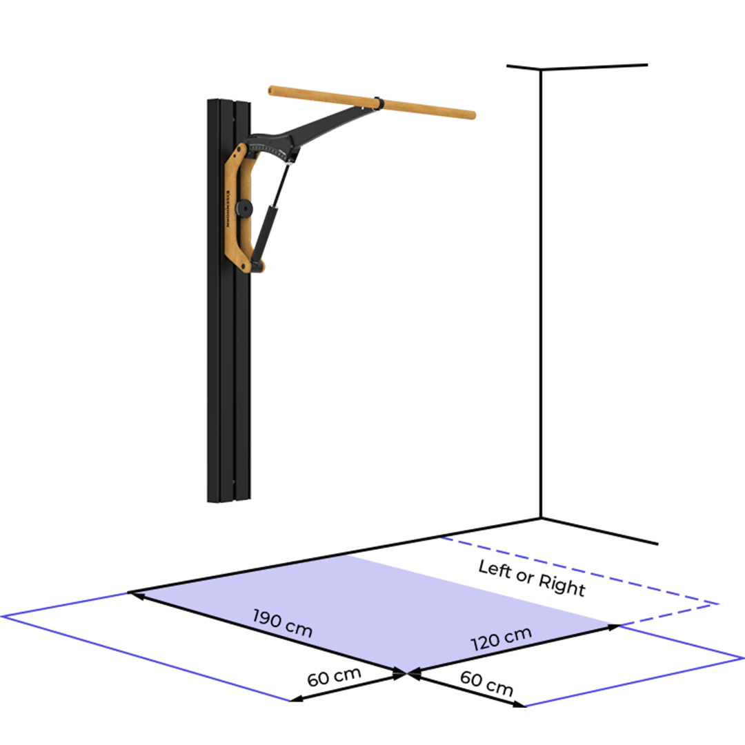 Minimaler Platzbedarf für dein Training 2 EISENHORN Platzbedarf